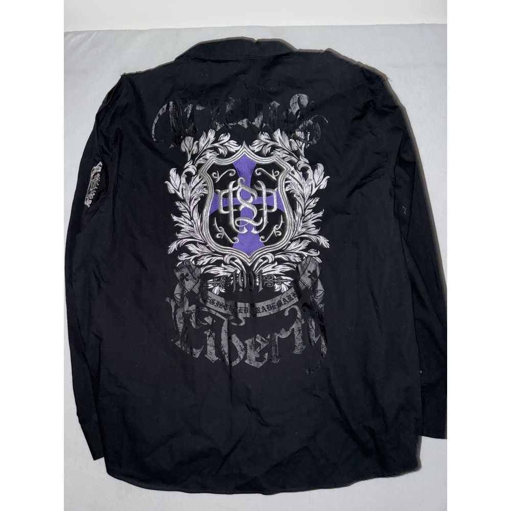 Vintage Y2K Southpole‎ Shirt Men's 6XL Graffiti Skater Baggy Embroidered JNCO